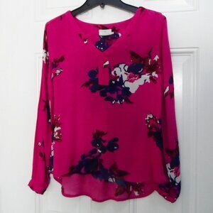 Kaffe- Floral Blouse, 100% Viscose , Size 36/ M